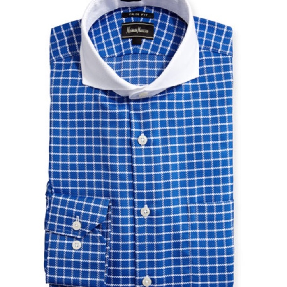 SOLD!!! Neiman Marcus Trim Fit Dress Shirt NWT - Picture 1 of 7